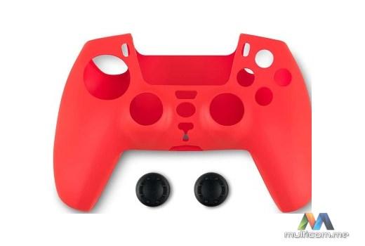 Spartan Gear Silicon Skin Cover i Thumb Grips (Red) PS5