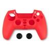 Spartan Gear Silicon Skin Cover i Thumb Grips (Red) PS5