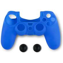 Spartan Gear Silicon Skin Cover i Thumb Grips (Blue) PS4