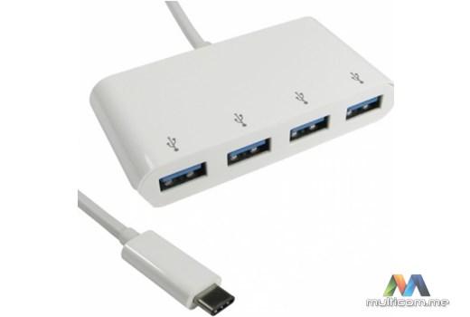 E-GREEN USB 3.1 tip C 4 port (Bijela)