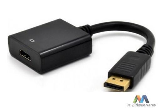 E-GREEN DisplayPort (M) - HDMI (F) crni