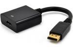 E-GREEN DisplayPort (M) - HDMI (F) crni