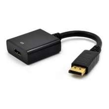 E-GREEN DisplayPort (M) - HDMI (F) crni