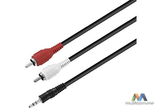 E-GREEN Audio 3.5mm stereo - 2xRCA M/M 5m