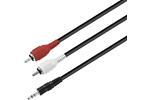 E-GREEN Audio 3.5mm stereo - 2xRCA M/M 5m