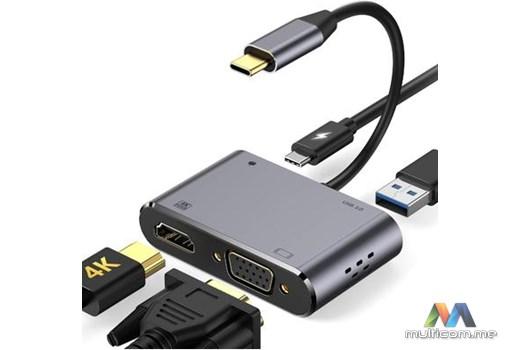 E-GREEN USB C - HDMI VGA USB