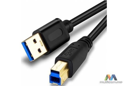 E-GREEN 3.0 USB A - USB B M/M 1m (Crna)