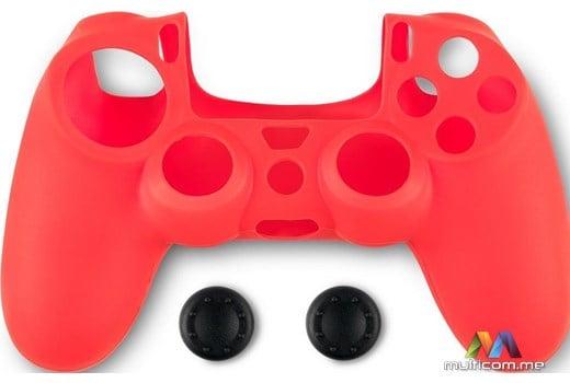 Spartan Gear  Silicon Skin Cover and Thumb Grips Red PS4