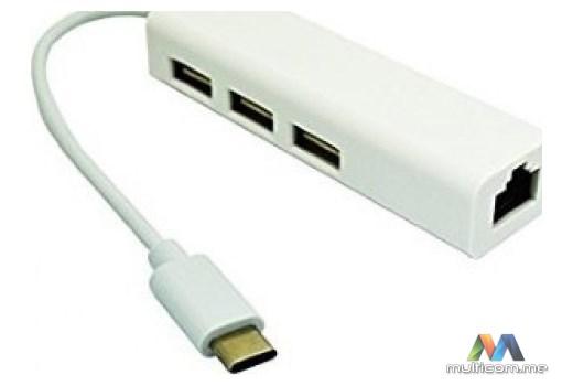 E-GREEN 3 port USB 2.0 + 1 port fast