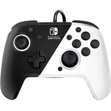 PDP Faceoff Deluxe Controller + Audio (Black/White)