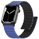 Swissten Apple watch Silicone band magnetic 42-49mm (Blue/Black)