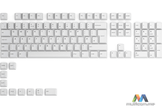 Glorious GPBT Keycaps (Arctic White/115pcs)  Gaming tastatura