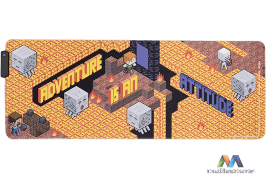 Paladone Minecraft Adventure is an Attitude - Light Up Desk Mat