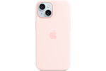 Apple iPhone 15 Silicone Case with MagSafe Light Pink