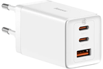 Baseus GaN5 Pro 2xUSB-C / USB 65W (white)