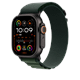 Apple Watch 49mm Loop: Dark Green Alpine Loop Large - Black Titanium Finish