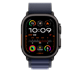 Apple Watch 49mm Loop: Navy Alpine Loop Medium - Black Titanium Finish