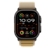 Apple Watch 49mm Loop: Tan Alpine Loop Small - Black Titanium Finish