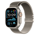Apple Watch 49mm Milanese Loop: Natural Titanium Milanese Loop Large