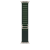 Apple Watch 49mm Loop: Dark Green Alpine Loop Medium - Natural Titanium Finish