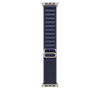 Apple Watch 49mm Loop: Navy Alpine Loop Medium - Natural Titanium Finish