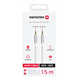Swissten Audio 1.5m White kabl 