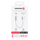 Swissten Textile Lightning / 3.5mm AUX 0,15 M White