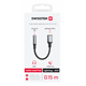 Swissten Textile Lightning / 3.5mm AUX 0,15 M Black