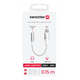 Swissten Textile USB-C / 3.5mm AUX 0,15 M White