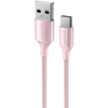 Swissten Textile II USB / USB-C 1.5m Pink 