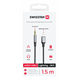 Swissten Textile Lightning / 3.5mm 1.5m Black