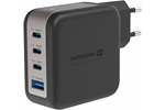 Swissten 100W GaN 3x USB-C + USB-A Travel Charger