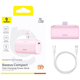 Baseus Compact USB-C 5000mAh Pink powerbank
