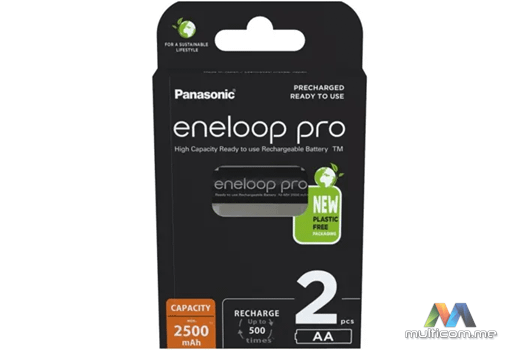 Panasonic ENELOOP PRO AA 2500mAh 2pcs Baterija