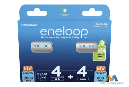 Panasonic ENELOOP 4x AA 2000mAh + 4x AAA 800mAh Baterija