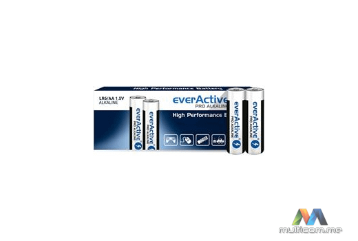 everActive Pro Alkaline LR6 AA 10pcs Baterija
