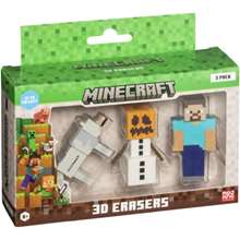 Minecraft 3D ERASERS - 3 PACK VER.B