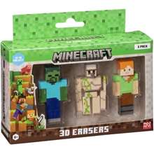 Minecraft 3D ERASERS - 3 PACK VER.C