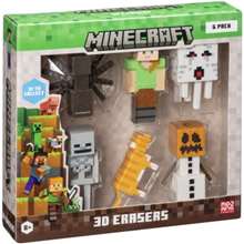 Minecraft 3D ERASERS - 6 PACK DELUX VER.B