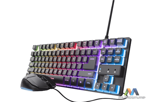 Trust GXT 798 2-in-1 Black Gaming tastatura