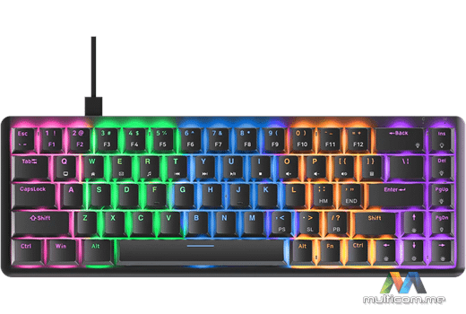 Rampage Rebel Black Gaming tastatura