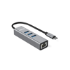 SECOMP Roline USB Type C to Gigabit Ethernet Converter + Hub 3x