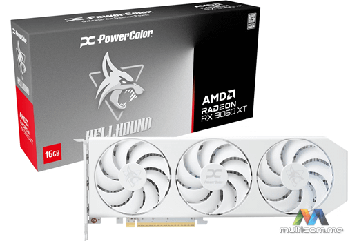 Powercolor RX9060XT 16G-L/OC/WHITE Graficka kartica