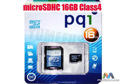 PQI 16GB MicroSDHC Card with SD adaptor Memorijska kartica