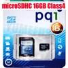 PQI 16GB MicroSDHC Card with SD adaptor