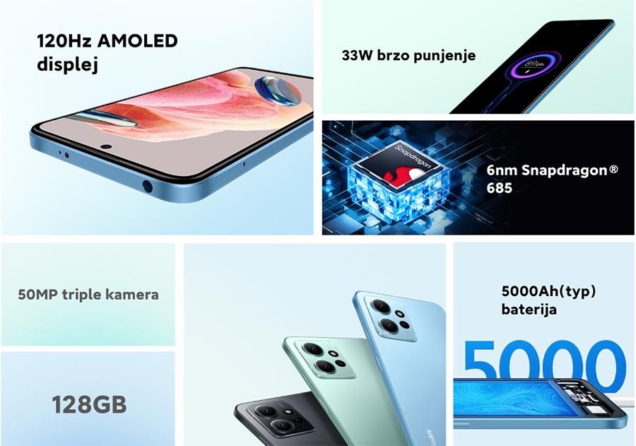 Xiaomi Redmi Note 12 (4GB 128GB) Ice Blue