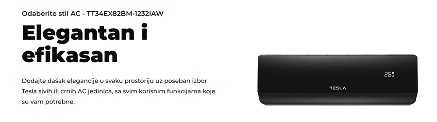 Tesla Select Style klima 12-ica crna