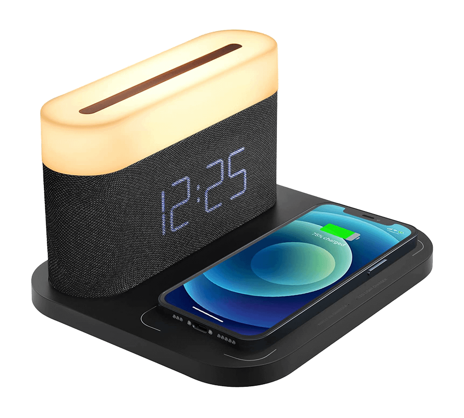 Moye Aurora Lamp with Clock and Wi-Fi Charger