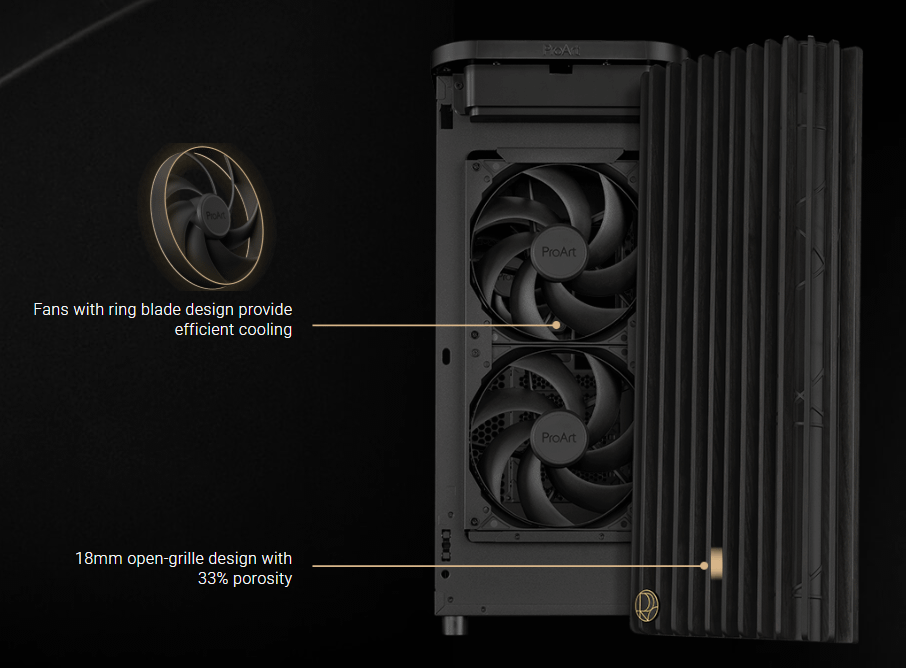 ASUS PROART PA401 WOOD METAL PWM BLACK kućište