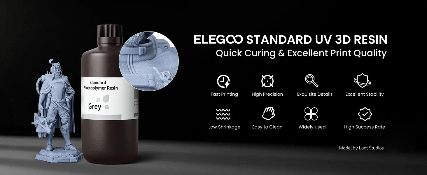 Elegoo Standard Resin 1kg (Clear Red)
